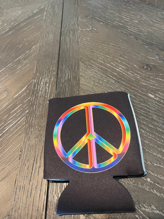 Koozie- Tie Die Peace Sign Design